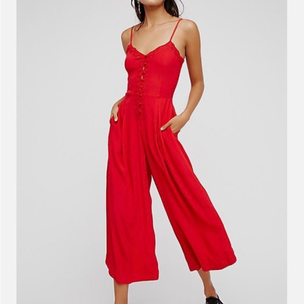 FREE PEOPLE X EILEEN Red Women's Jumpsuit